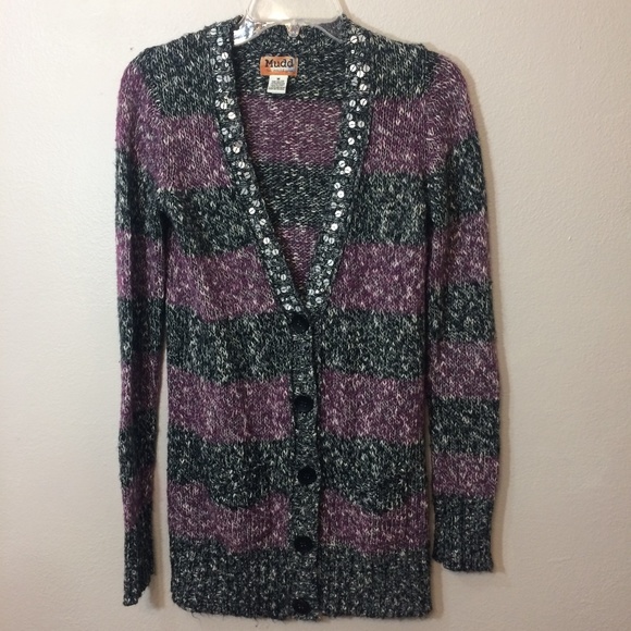 Mudd Button Down Cardigan Sz Med - Picture 1 of 8